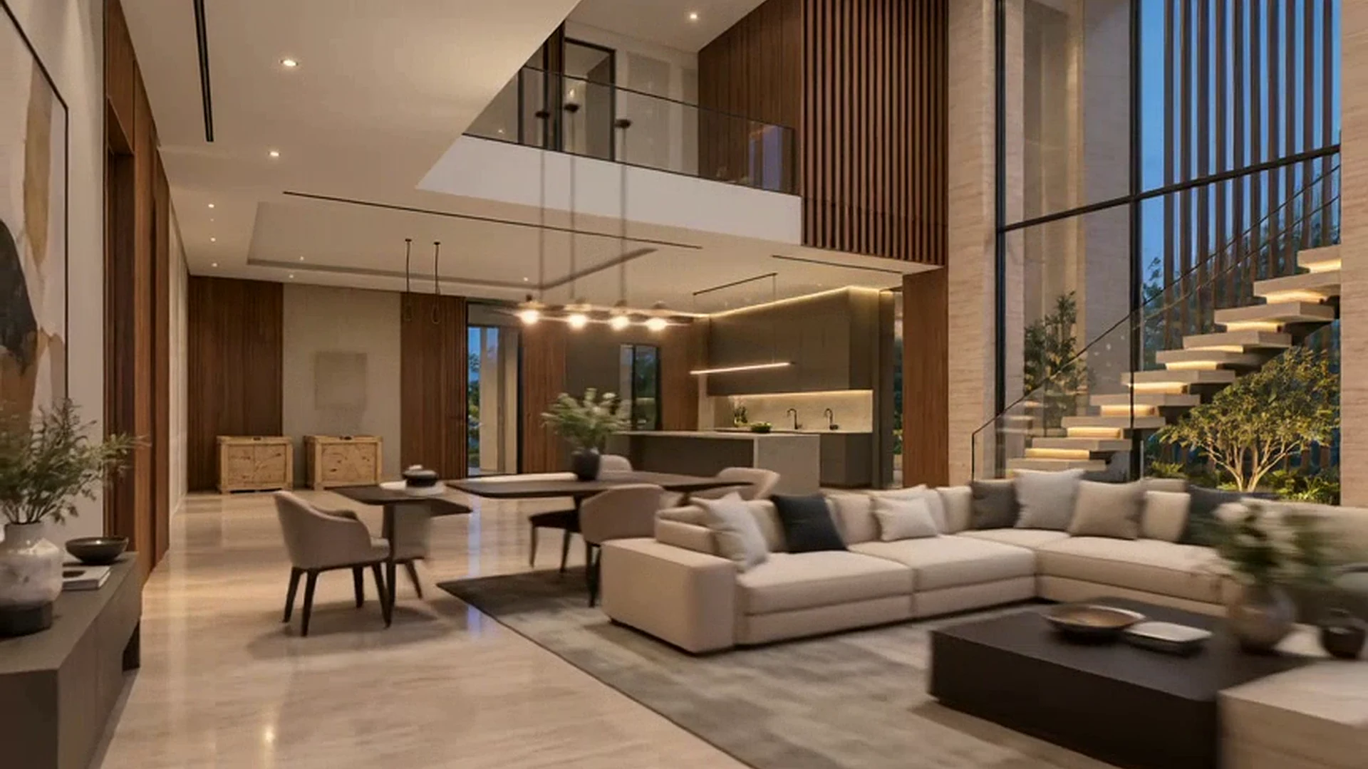 Completed contemporary residence interior forming the transition from Maxima's build journey to its integrated services